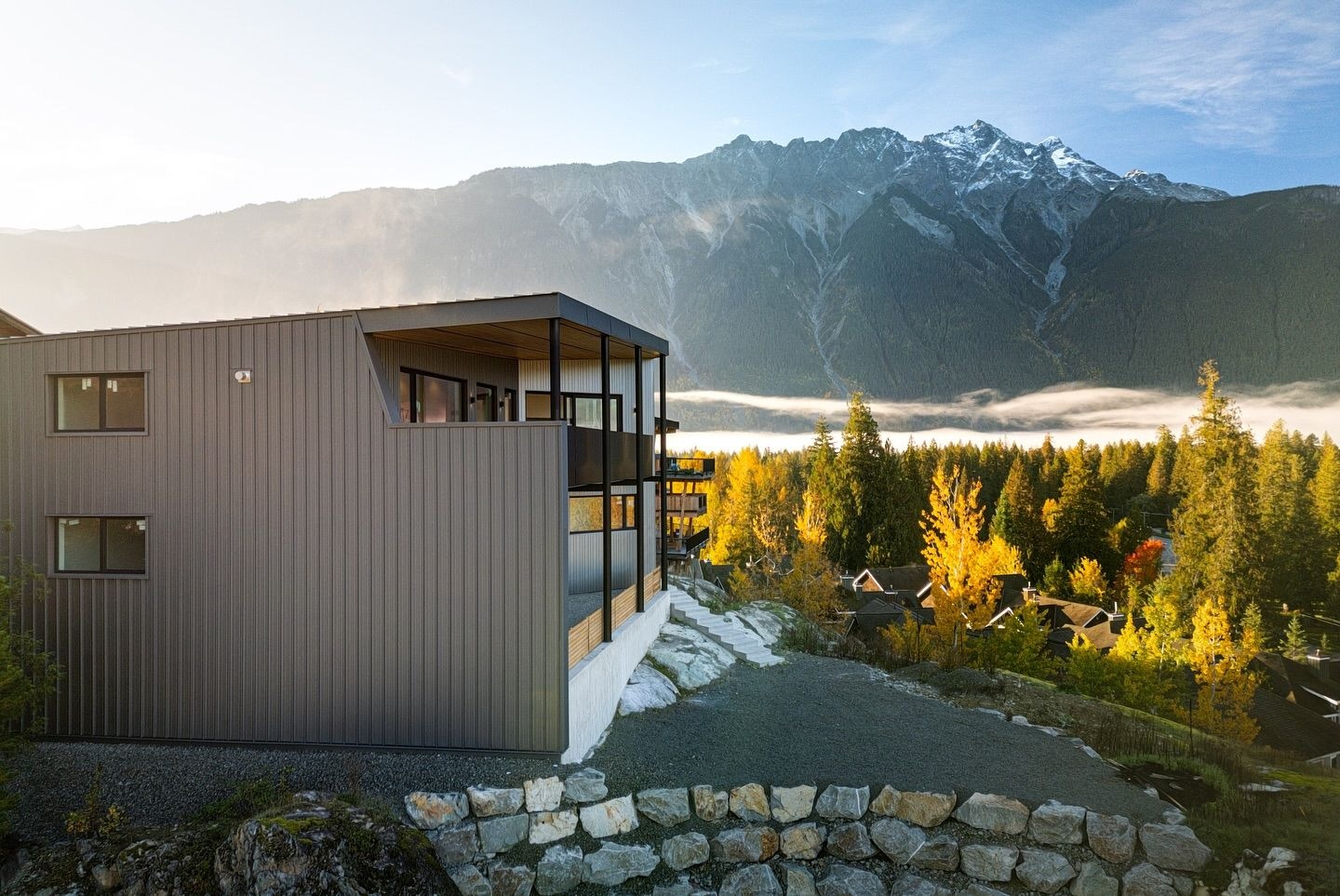 Newlines Contracting home overlooking a mountain valley